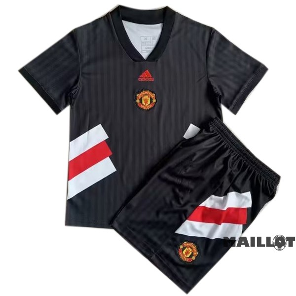 Foot Maillot Pas Cher Spécial Conjunto De Enfant Manchester United 2023 2024 Noir
