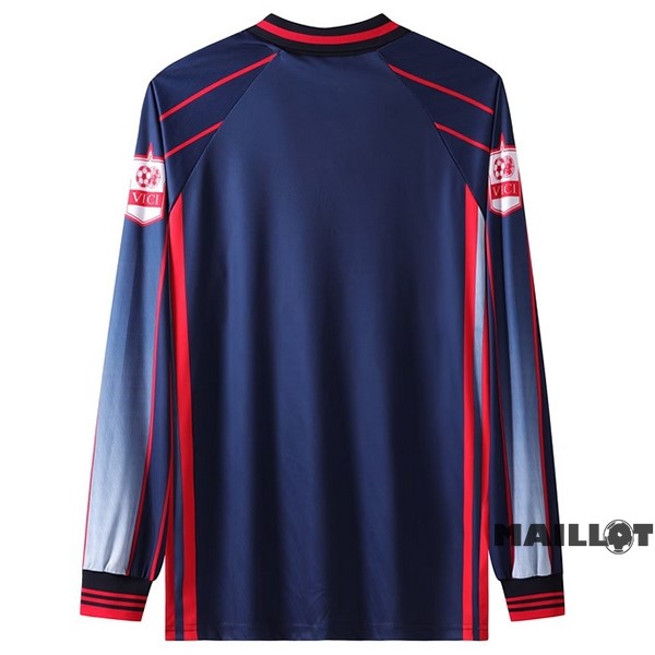Foot Maillot Pas Cher Spécial Manches Longues West Ham United Retro 1998 Bleu