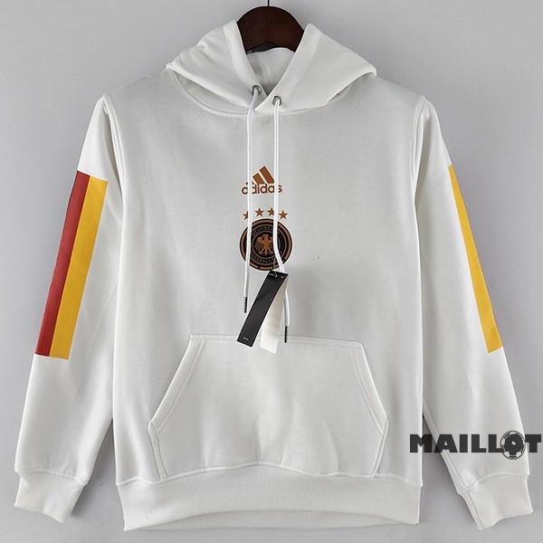 Foot Maillot Pas Cher Sudaderas Con Capucha Allemagne 2022 Blanc