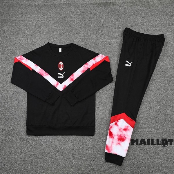 Foot Maillot Pas Cher Survêtements AC Milan 2022 2023 Noir I Rouge