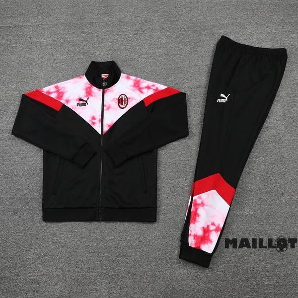 Foot Maillot Pas Cher Survêtements AC Milan 2022 2023 Noir Rouge