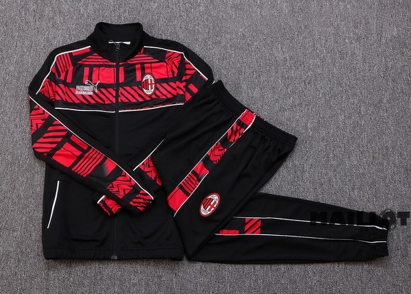 Foot Maillot Pas Cher Survêtements AC Milan 2022 2023 Rouge I Noir