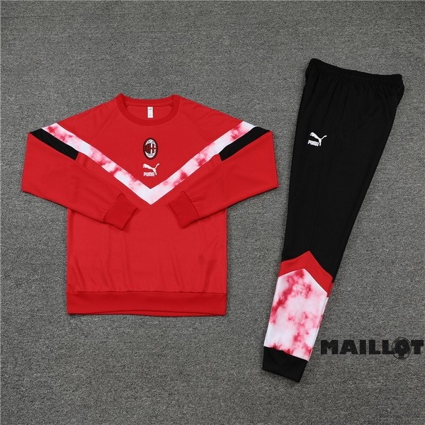 Foot Maillot Pas Cher Survêtements AC Milan 2022 2023 Rouge Noir