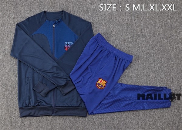 Foot Maillot Pas Cher Survêtements Barcelona 2022 2023 Bleu IIII Marine