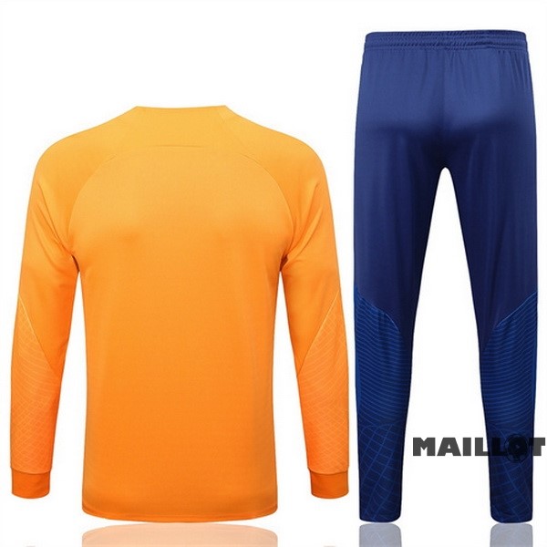 Foot Maillot Pas Cher Survêtements Barcelona 2022 2023 Orange II Bleu