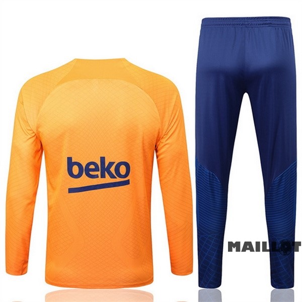 Foot Maillot Pas Cher Survêtements Barcelona 2022 2023 Orange I Bleu