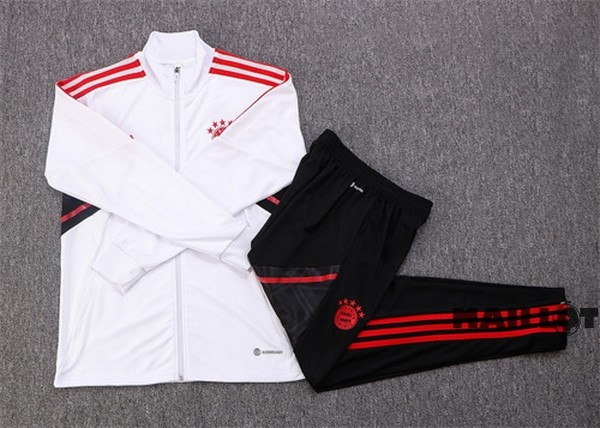 Foot Maillot Pas Cher Survêtements Bayern Múnich 2022 2023 Blanc I Noir