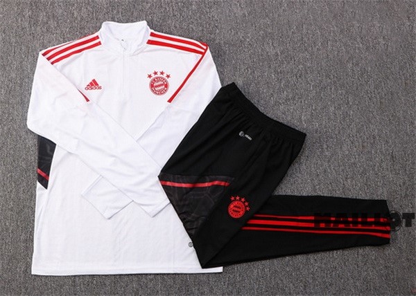 Foot Maillot Pas Cher Survêtements Bayern Múnich 2022 2023 Blanc Noir