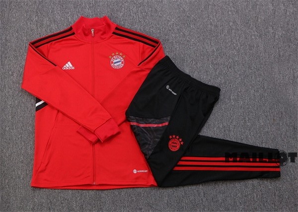 Foot Maillot Pas Cher Survêtements Bayern Múnich 2022 2023 Rouge I Noir
