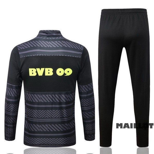 Foot Maillot Pas Cher Survêtements Borussia Dortmund 2022 2023 Noir Jaune Gris