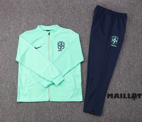 Foot Maillot Pas Cher Survêtements Brésil 2022 Vert Clair Noir