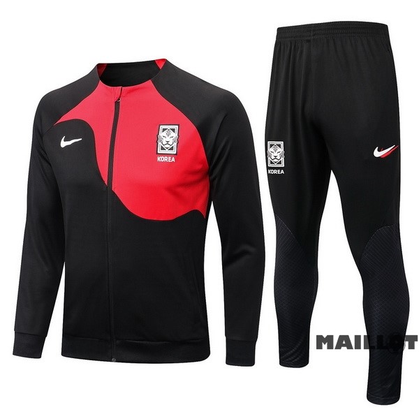 Foot Maillot Pas Cher Survêtements Corée 2022 Noir II Rouge