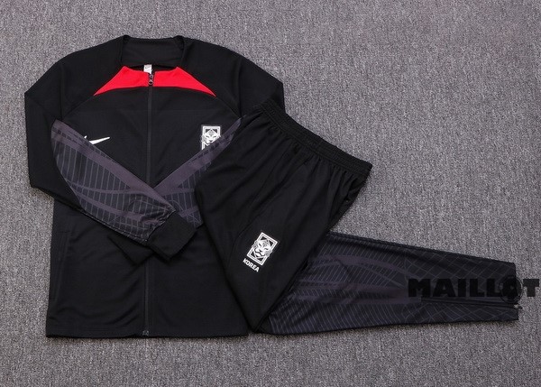 Foot Maillot Pas Cher Survêtements Corée 2022 Noir I Rouge