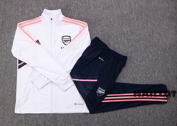 Foot Maillot Pas Cher Survêtements Enfant Arsenal 2022 2023 Blanc Rose
