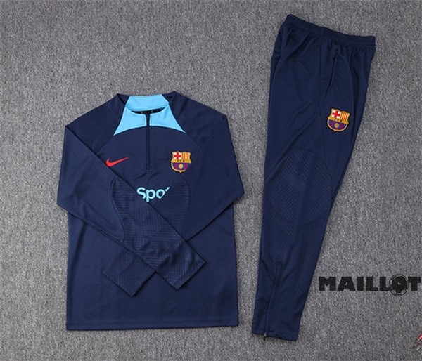 Foot Maillot Pas Cher Survêtements Enfant Barcelona 2022 2023 Bleu IIIIII Marine