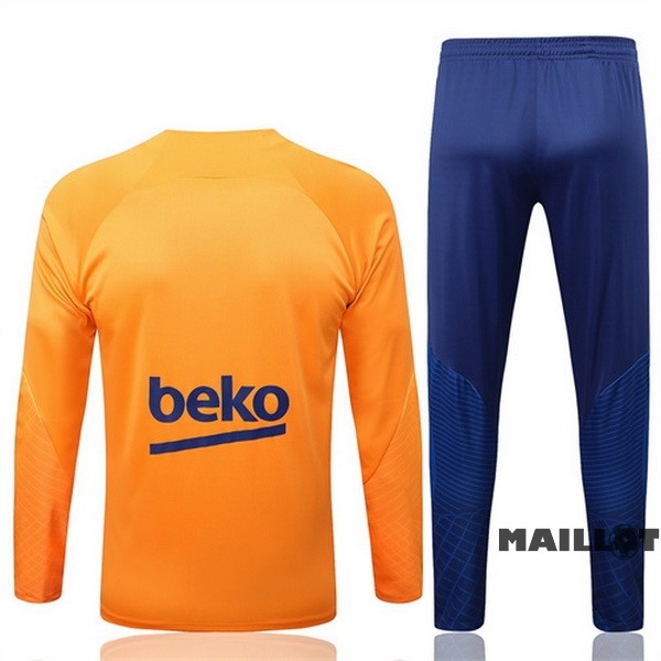 Foot Maillot Pas Cher Survêtements Enfant Barcelona 2022 2023 Orange Bleu