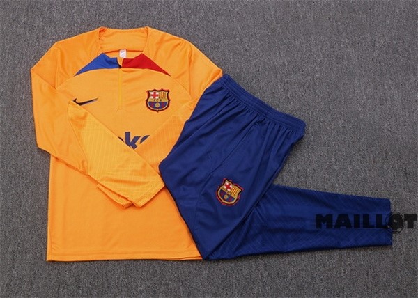 Foot Maillot Pas Cher Survêtements Enfant Barcelona 2022 2023 Orange Bleu