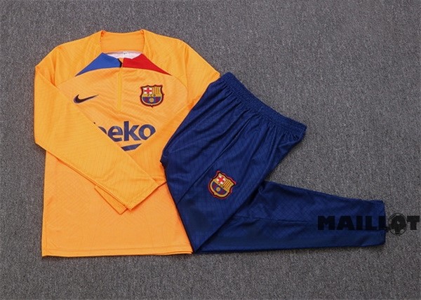 Foot Maillot Pas Cher Survêtements Enfant Barcelona 2022 2023 Orange I Bleu