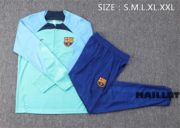 Foot Maillot Pas Cher Survêtements Enfant Barcelona 2022 2023 Vert Bleu