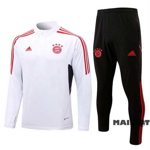 Foot Maillot Pas Cher Survêtements Enfant Bayern Múnich 2022 2023 Blanc Noir