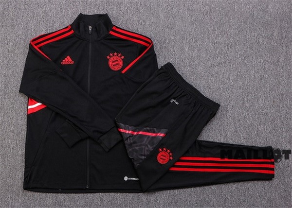 Foot Maillot Pas Cher Survêtements Enfant Bayern Múnich 2022 2023 Noir I Rouge