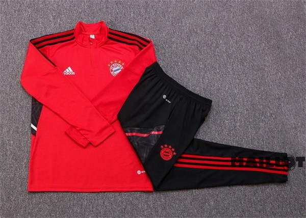 Foot Maillot Pas Cher Survêtements Enfant Bayern Múnich 2022 2023 Rouge Noir