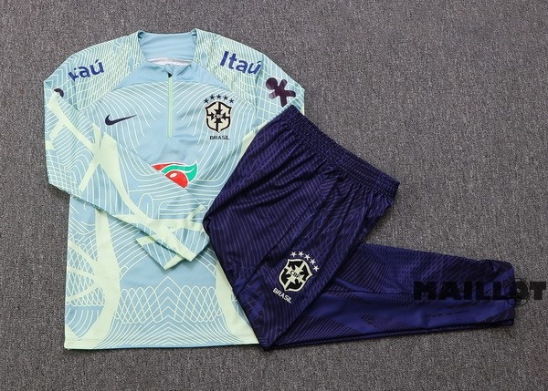 Foot Maillot Pas Cher Survêtements Enfant Brésil 2022 Vert I Clair