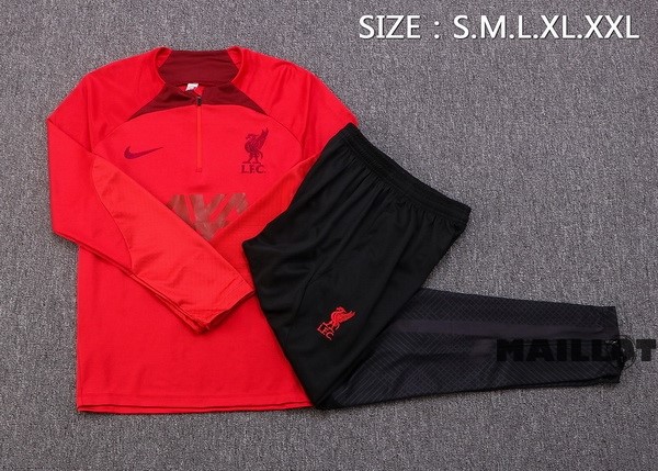 Foot Maillot Pas Cher Survêtements Enfant Enfant Liverpool 2022 2023 Rouge I Noir