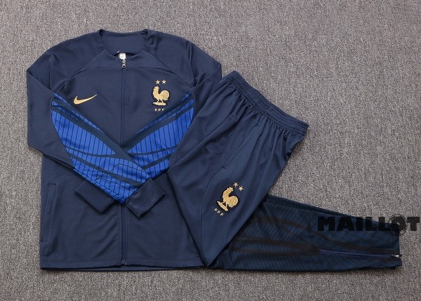 Foot Maillot Pas Cher Survêtements Enfant France 2022 Bleu III Marine
