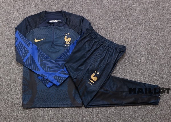 Foot Maillot Pas Cher Survêtements Enfant France 2022 Bleu II Marine