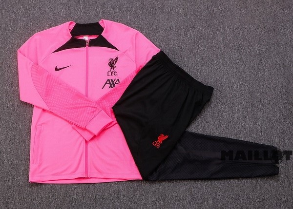 Foot Maillot Pas Cher Survêtements Enfant Liverpool 2022 2023 Rose Noir