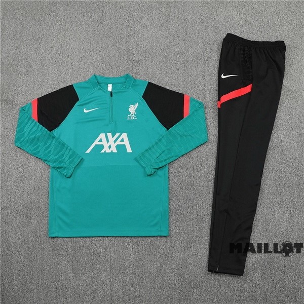 Foot Maillot Pas Cher Survêtements Enfant Liverpool 2022 2023 Vert Noir