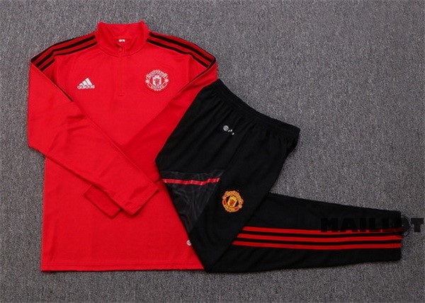 Foot Maillot Pas Cher Survêtements Enfant Manchester United 2022 2023 Rouge I Noir
