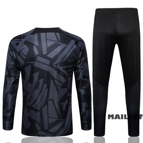 Foot Maillot Pas Cher Survêtements Enfant Paris Saint Germain 2022 2023 Gris Noir