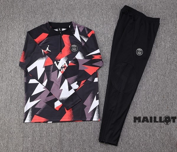 Foot Maillot Pas Cher Survêtements Enfant Paris Saint Germain 2022 2023 Rouge Gris Noir