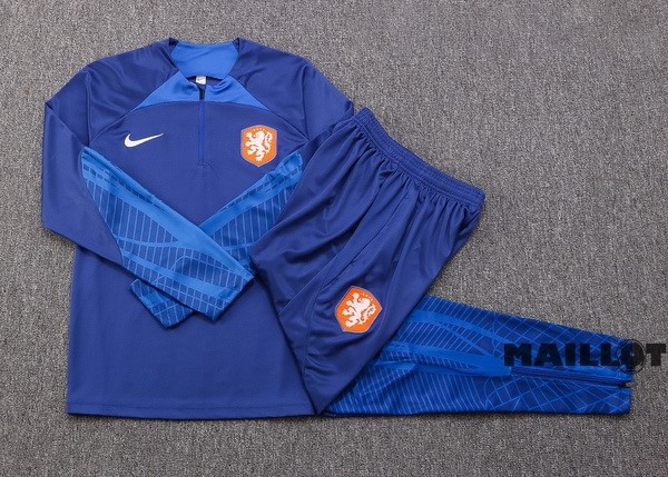Foot Maillot Pas Cher Survêtements Enfant Pays Bas 2022 II Bleu