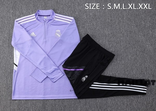 Foot Maillot Pas Cher Survêtements Enfant Real Madrid 2022 2023 Purpura I Noir