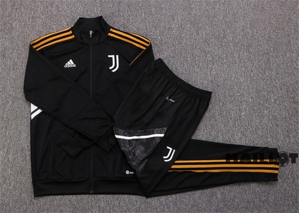 Foot Maillot Pas Cher Survêtements Juventus 2022 2023 Noir I Blanc Jaune