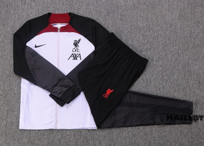 Foot Maillot Pas Cher Survêtements Liverpool 2022 2023 Blanc I Noir