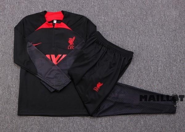 Foot Maillot Pas Cher Survêtements Liverpool 2022 2023 Noir I Rouge