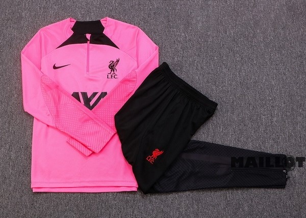 Foot Maillot Pas Cher Survêtements Liverpool 2022 2023 Rose I Noir