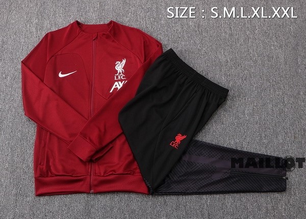 Foot Maillot Pas Cher Survêtements Liverpool 2022 2023 Rouge Marine Noir