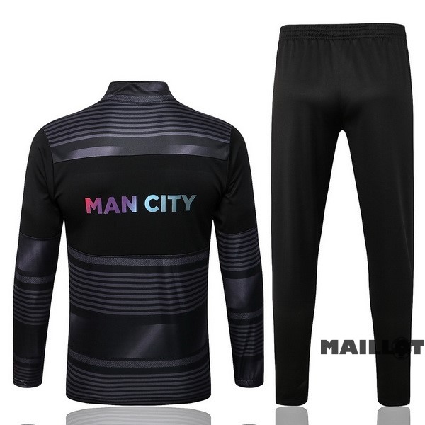 Foot Maillot Pas Cher Survêtements Manchester City 2022 2023 Gris Noir