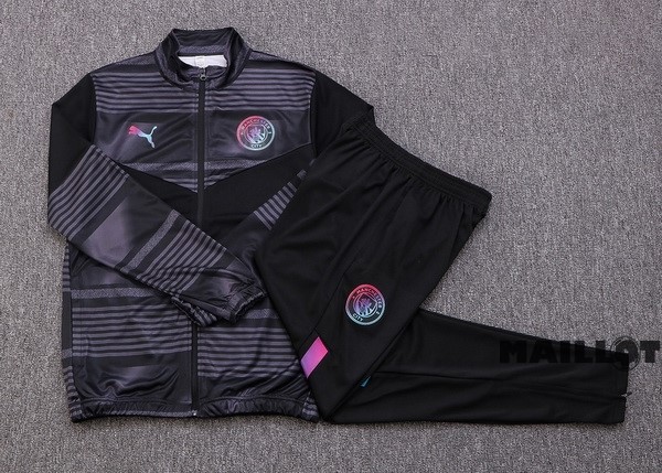 Foot Maillot Pas Cher Survêtements Manchester City 2022 2023 Gris Noir