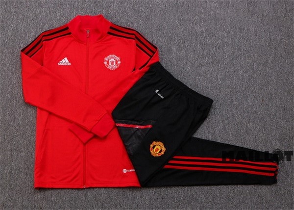 Foot Maillot Pas Cher Survêtements Manchester United 2022 2023 Rouge Noir