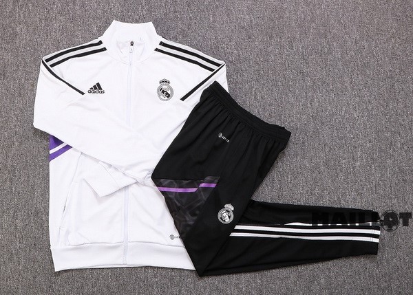 Foot Maillot Pas Cher Survêtements Real Madrid 2022 2023 Blanc I Noir