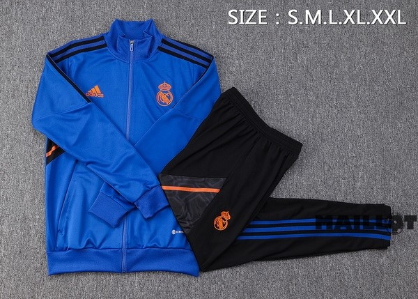 Foot Maillot Pas Cher Survêtements Real Madrid 2022 2023 Bleu Noir