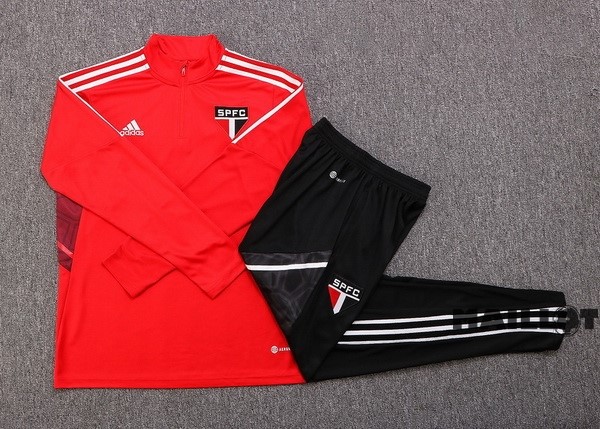 Foot Maillot Pas Cher Survêtements São Paulo 2022 2023 Rouge I Noir
