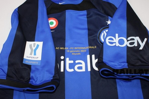 Foot Maillot Pas Cher Thailande Domicile Finales Maillot Inter Milán 2022 2023 Bleu