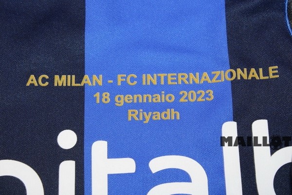 Foot Maillot Pas Cher Thailande Domicile Finales Maillot Inter Milán 2022 2023 Bleu